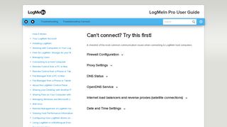 LogMeIn Pro User Guide – Can't connect? Try this first!