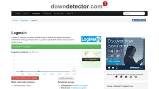 Logmein down? Current outages and problems | Downdetector