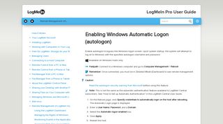 LogMeIn Pro User Guide – Enabling Windows Automatic Logon ...