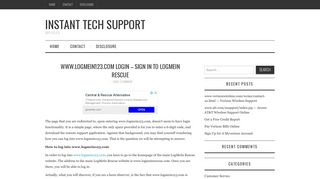 www.Logmein123.com Login - Sign In to LogmeIn Rescue - Instant ...