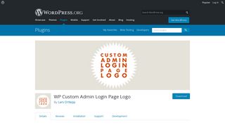 WP Custom Admin Login Page Logo | WordPress.org