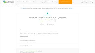 Hiow to change LOGO on the login page | Alfresco Community