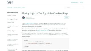 Moving Login to The Top of the Checkout Page – Cratejoy Help