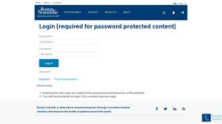 Login - Boston Scientific