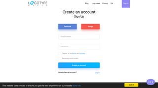 LogotypeMaker - Sign Up to save your logo design