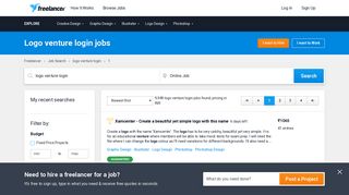 Logo venture login Jobs, Employment | Freelancer
