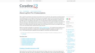 About LogTen Pro X Subscriptions - Coradine Aviation Support