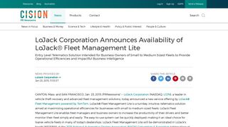 LoJack Corporation Announces Availability of LoJack® Fleet ...