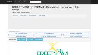 LOK8UFRMBS FREEDOM-MBS User Manual UserManual Lok8u ...