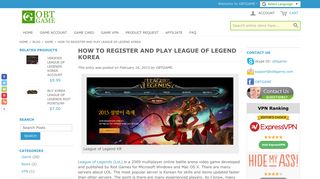 How To Register and Play League Of Legend Korea | Blog OBTGAME