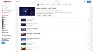 League of Legends Login Themes - YouTube
