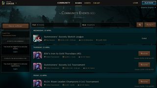 League of Legends — Community Events