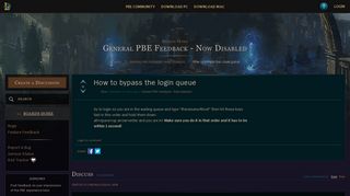 How to bypass the login queue - PBE Community - League of Legends