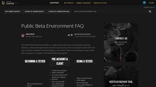 Public Beta Environment FAQ – Riot Games Support