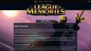 League of Memories | First league of legends private server!
