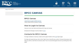 RPCC Canvas | River Parishes Community College
