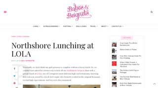 Northshore Lunching at LOLA – Babes & Beignets