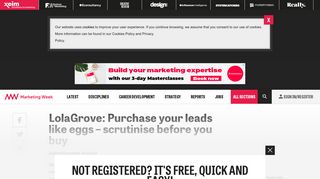 LolaGrove: Purchase your leads like eggs – scrutinise before you buy ...