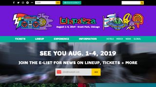 Lollapalooza – August 2-5, 2018: Grant Park : Chicago, IL