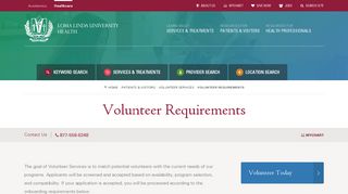 Volunteer Requirements - Volunteer Services | Loma Linda ...