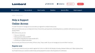 Lombard online access | Lombard