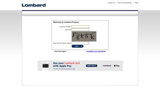 Internet Banking Login Page - Lombard