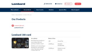 Lombard 180 card | Lombard