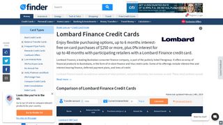 Lombard Finance Visa Card - Reviews & Apply | finder.com.au