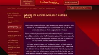 What is the London Attraction Booking Portal? – Madame Tussauds ...