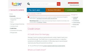 Credit Union | Haringey Council