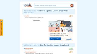 How To Sign Into London Drugs Portal - STSoftware Whois