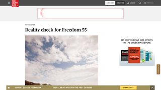 Reality check for Freedom 55 - The Globe and Mail
