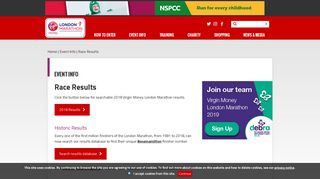Race Results - Virgin Money London Marathon