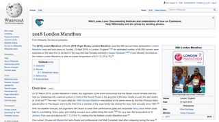 2018 London Marathon - Wikipedia