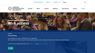 Wi-fi access - London Metropolitan University