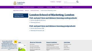London School of Marketing, London - Anglia Ruskin University