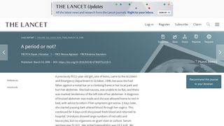 A period or not? - The Lancet