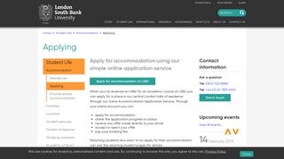 Applying | London South Bank University