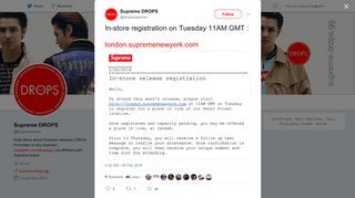 Supreme DROPS on Twitter: 