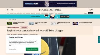 Register your contactless card to avoid Tube charges | Financial Times