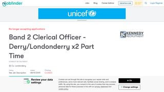 Band 2 Clerical Officer - Derry/Londonderry x2 Part Time Job in Co ...