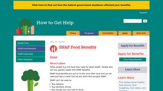 SNAP Food Benefits | How to Get Help - Your Texas Benefits