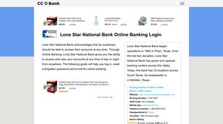 Lone Star National Bank Online Banking Login - CC Bank