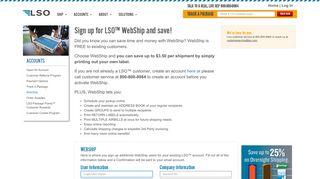 LSO - Request WebShip Login - Shipping LSO® - Overnight Delivery