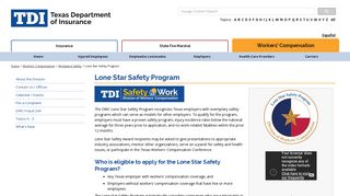 Lone Star Safety Program - Texas Department of Insurance