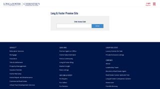Long & Foster Preview Site - Login | Long and Foster
