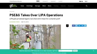 PSE&G Takes Over LIPA Operations | Greentech Media