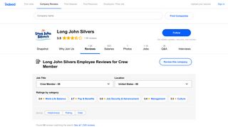 Working as a Crew Member at Long John Silvers: Employee Reviews ...