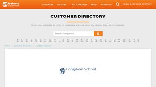 Business Software used by Longdean School - FeaturedCustomers