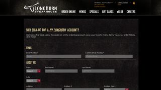 Online Registration | LongHorn Steakhouse